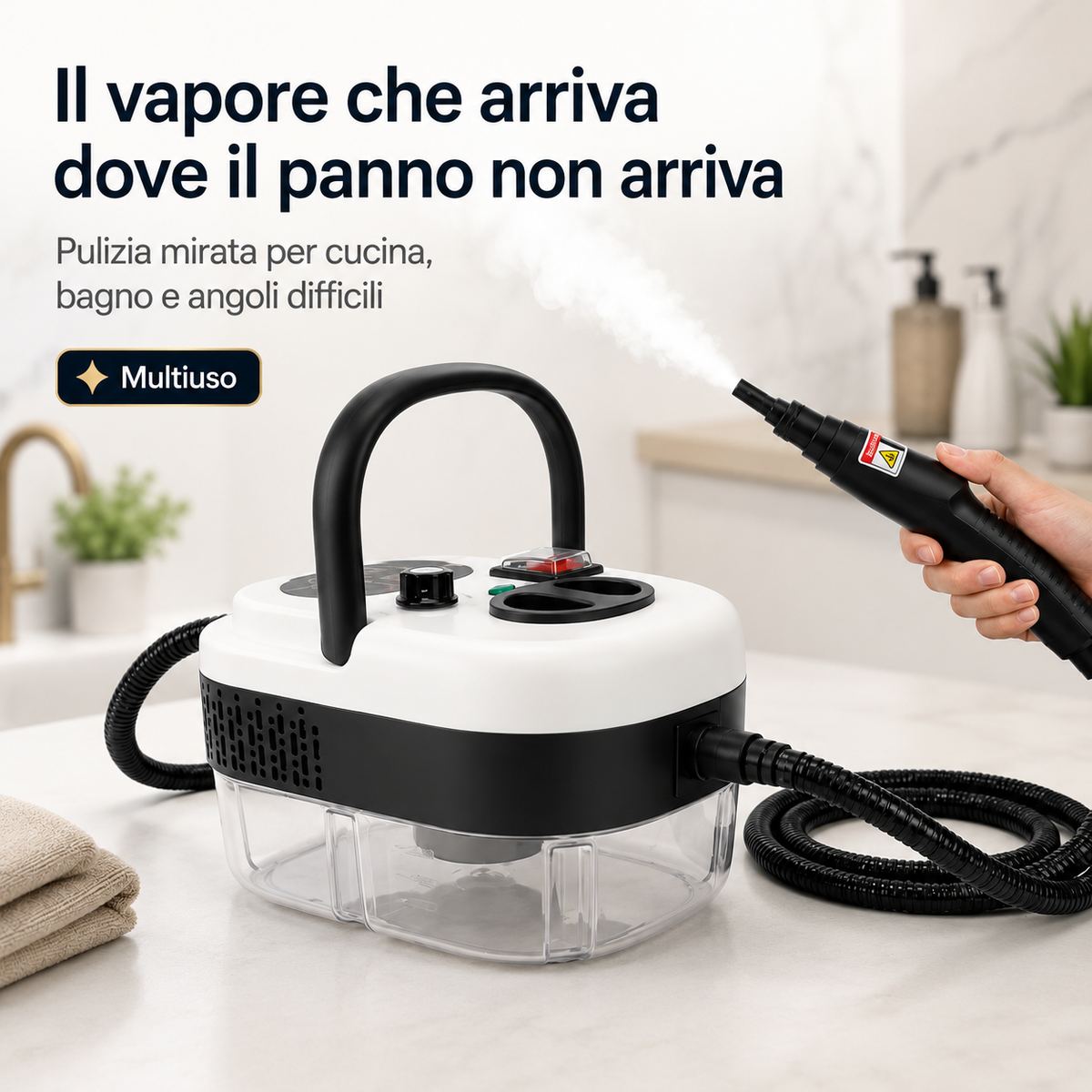 VapoPronto™ – Pulitore a Vapore Portatile Multiuso