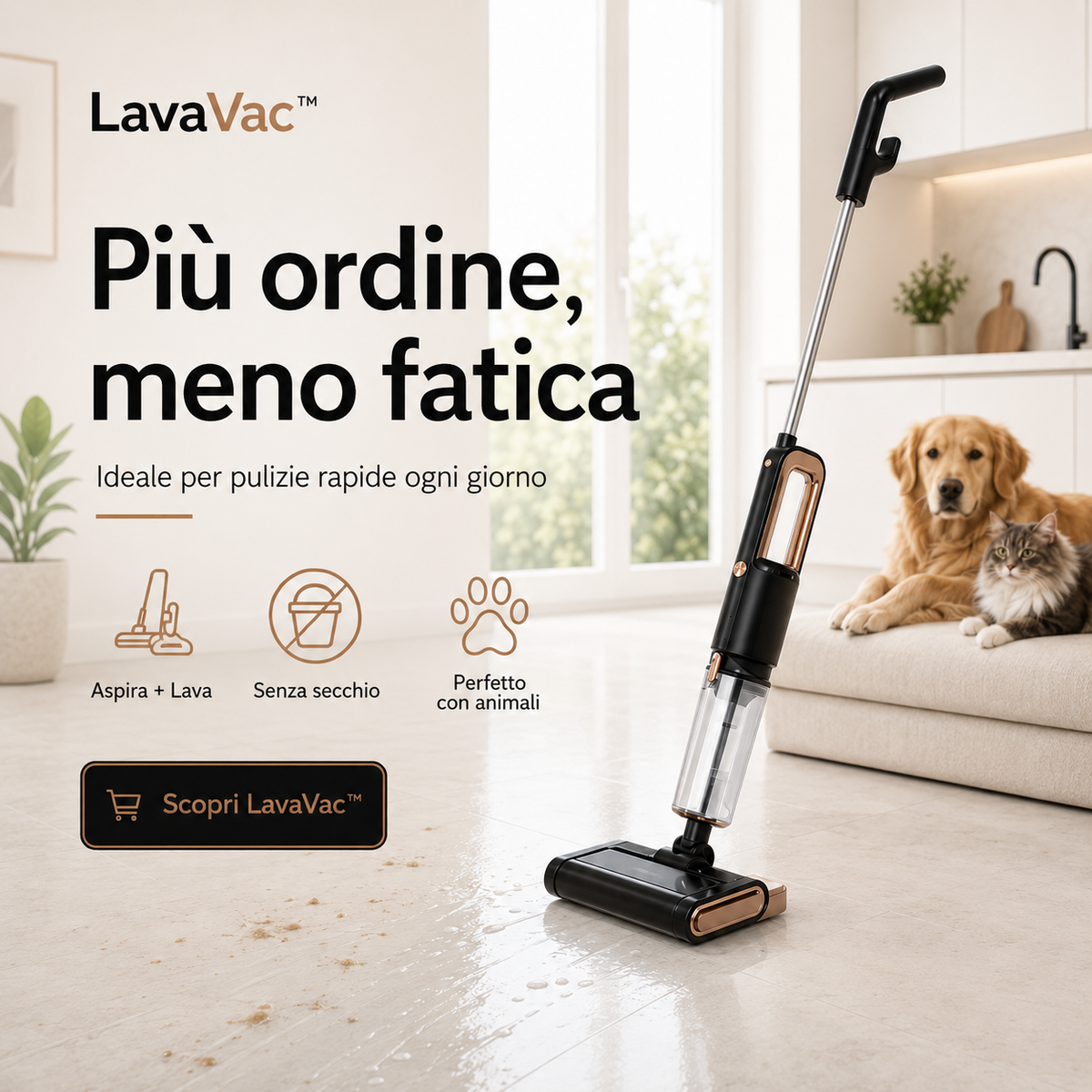 LavaVac™ – Aspirapolvere e Lavapavimenti 2 in 1