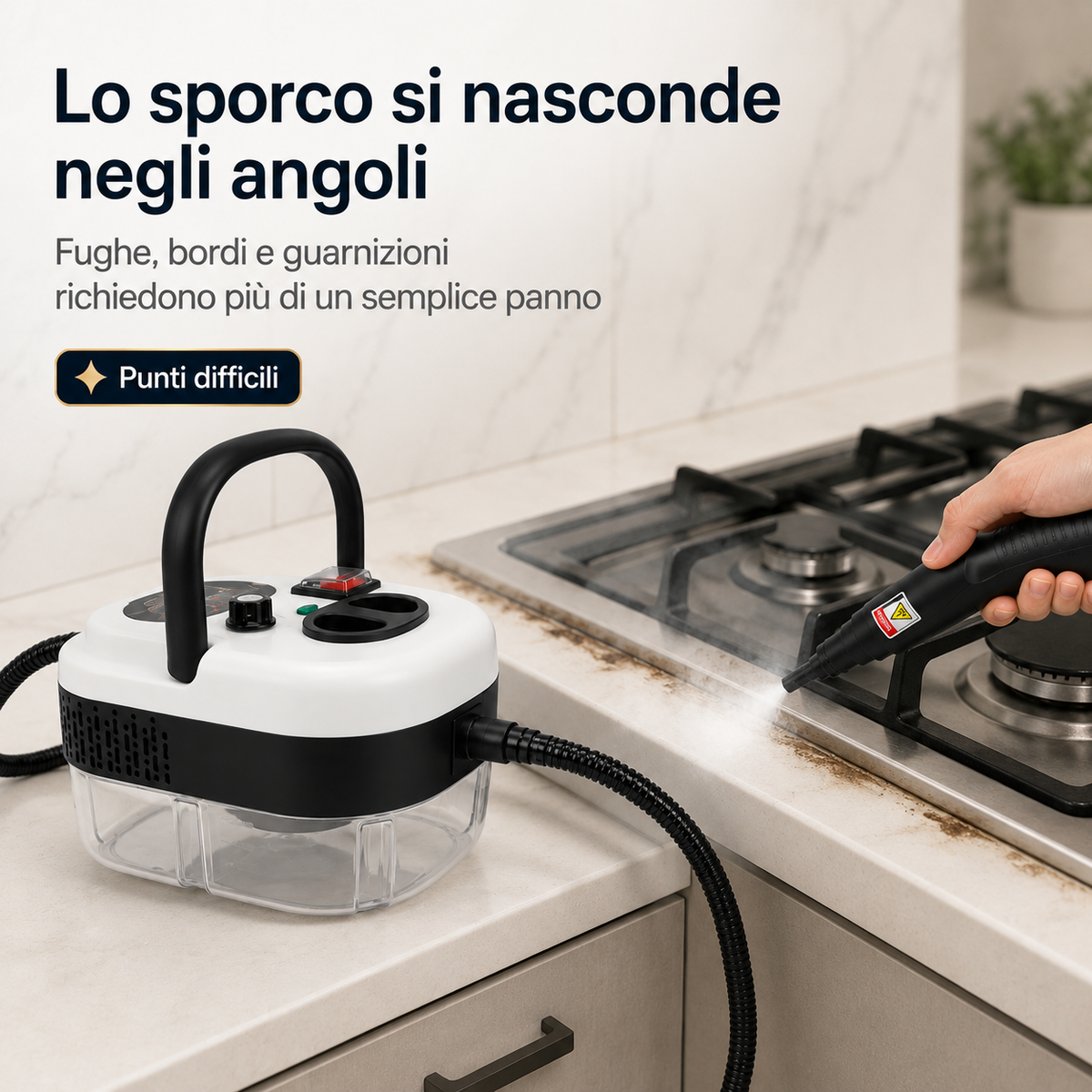 VapoPronto™ – Pulitore a Vapore Portatile Multiuso
