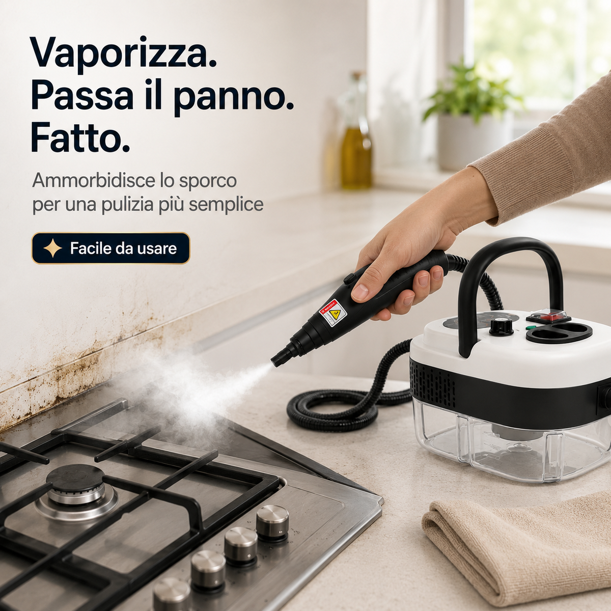 VapoPronto™ – Pulitore a Vapore Portatile Multiuso